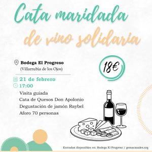 Cata maridada de vino solidaria